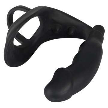 Vibrating Cock Ring - Black Velvets Ring and Vibro Plug
