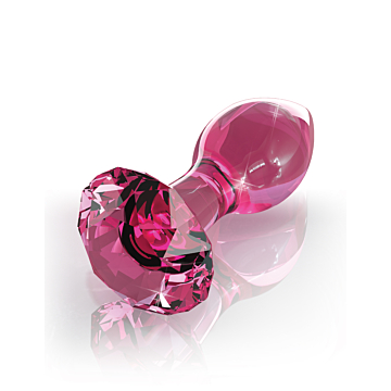 Pipedream Icicles Pink Glass Butt Plug