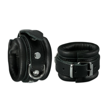 Kiotos Leather Handcuffs - Black