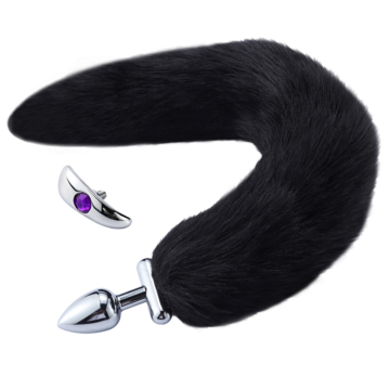 Kiotos Black Screwed Tail Butt Plug