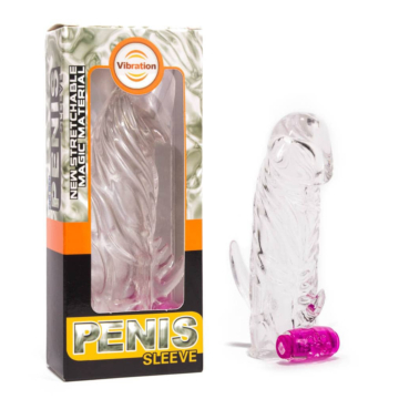 Penis Sleeve with vibration Clear