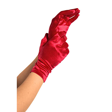 Red Satin Gloves by Leg Avenue