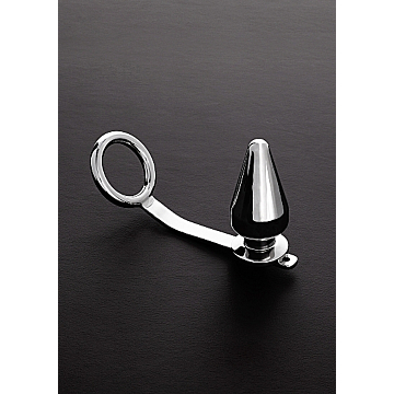Triune Stainless Steel C-Ring with Butt Plug