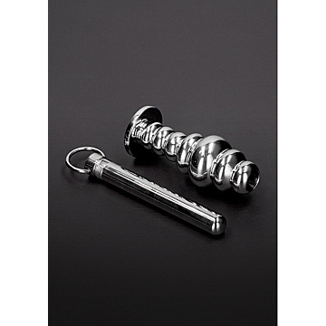 Triune Ribbed Tunnel Plug - Silver