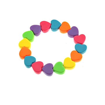 Multicolor Heart Bracelet