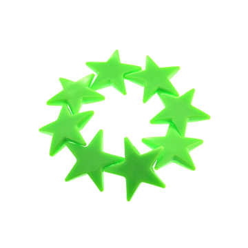 Neon Green Star Bracelets - Glow in the Dark