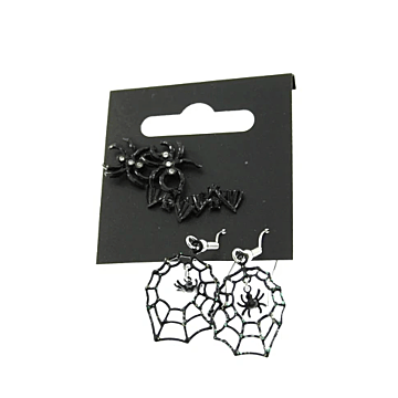 Spider, Bat & Web Earrings
