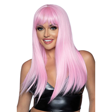Leg Avenue Pink Long Straight Wig
