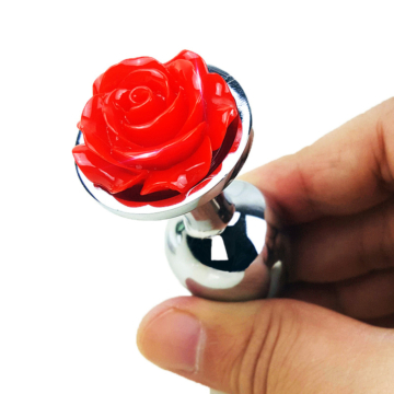 XR Brands Red Rose Small Anal Plug