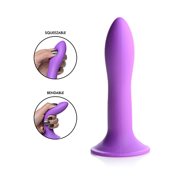 Slender Purple Silicone Dildo