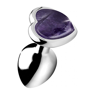 XR Brands Purple Heart Gemstone Anal Plug