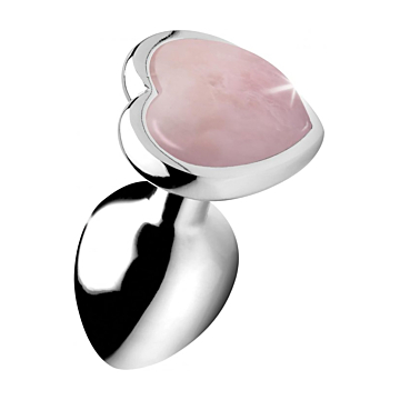 XR Brands Pink Heart Gemstone Anal Plug