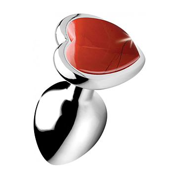 Red Jasper Heart Anal Plug