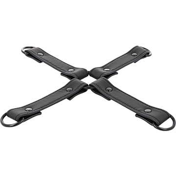 Fetish Submissive Hog Tie - Black Leather