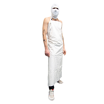 Mister B - Rubber suits PVC Butchers Apron White
