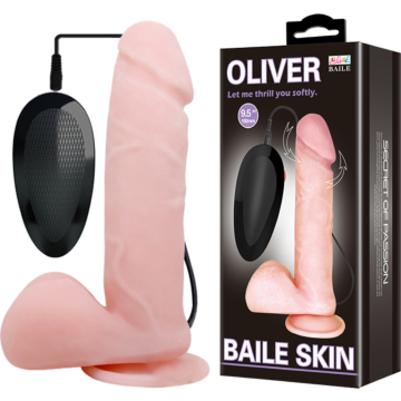 Baile Oliver 9,5' Vibrating Dildo Flesh