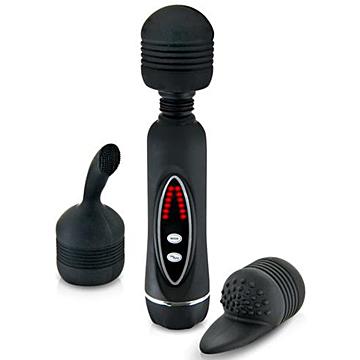 Pretty Love Black Silicone Wand Massager