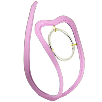 Bikini cu Inel Metalic fara Bretele Pink S-L