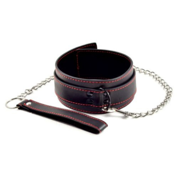 Black Bondage Collar & Leash by Lovetoy