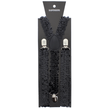 Black Sequin Braces
