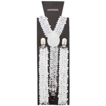 Silver Sequin Braces