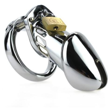 Kinksters Stainless Steel Padlock Chastity Cage