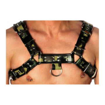Kinksters CAMO Leather Harness
