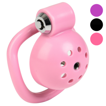 Chastity Cage with Button Lock & Metal 