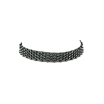 Diamante Stone Mesh Choker - Black