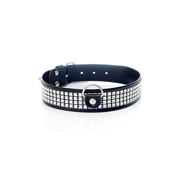 Kinksters Silver Collar with Crystals