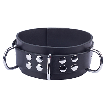 Kinksters Ultra Black Leather Collar