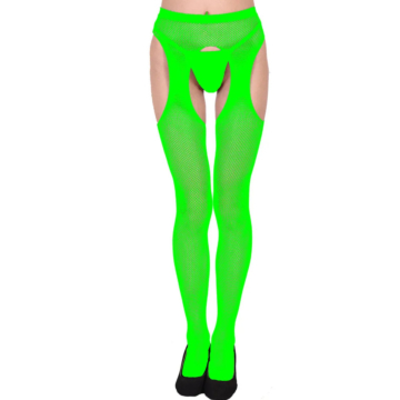 Hollow Net Tights Green