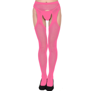 Hollow Net Tights Pink