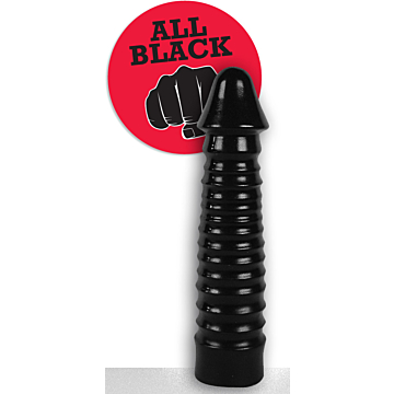 All Black Dildo 26 - Black ABS/PVC