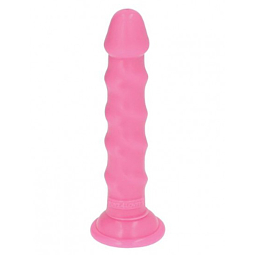 Ugo Dildo with Vortex-Shaped Ribs 14.5 cm (Pink) - Toyz4lovers