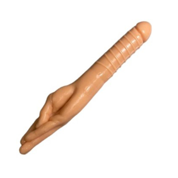 Dildo Fisting Double, PVC, Natural, 38 cm
