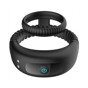 Kinksters Double Cockring Vibrant Janus - Black
