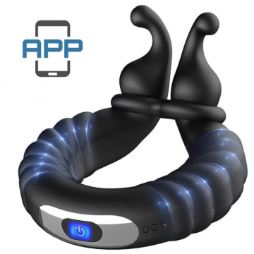 Double Vibrating Penis Ring – Smart App Connectivity 10meters