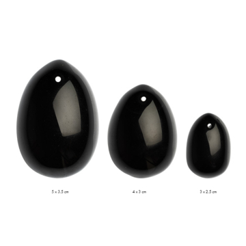LA GEMMES Black Obsidian Yoni Egg Set
