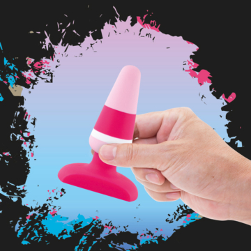 Feelztoys Silicone Butt Plug - Pink/Purple