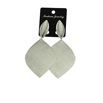 Stunning Silver Oval Disc Earrings