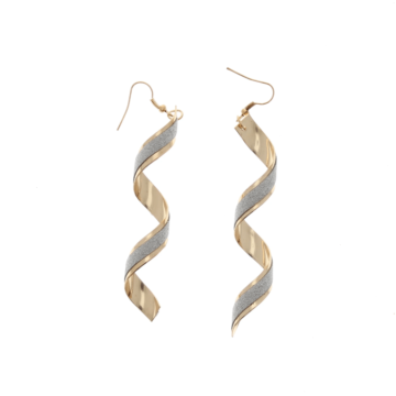 Sparkling Gold Spiral Earrings