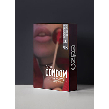 Condoms EGZO Oral Strawberry (3 pcs)