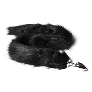 Elegant Fox Tail Anal Plug – Extra Length Edition Black 80cm