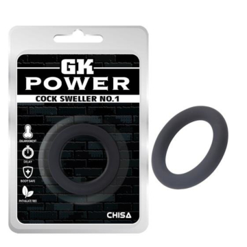 Chisa Black Silicone Power Ring