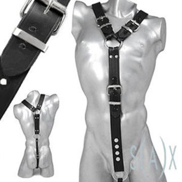 Kinksters Men's Bondage Harness - Black