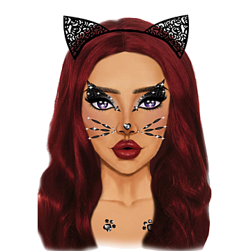 Black Animal Face Gems - Leg Avenue