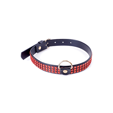 Kinksters Red Line Crystal Collar