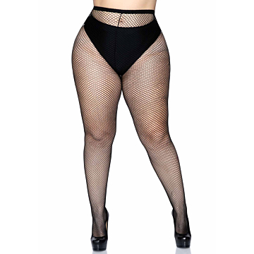 Leg Avenue Fishnet Pantyhose+ - Black