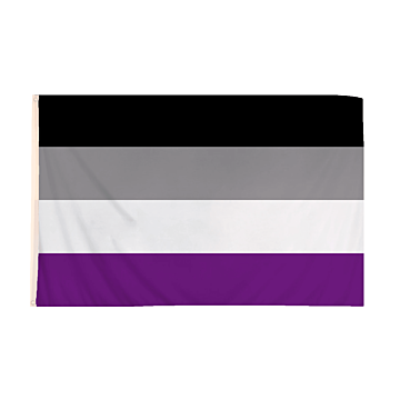Multi Color Asexual Flag with Brass Eyelets